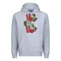 Heather Grey ho ho ho pharmacy Premium Hoodie - CowhideDigitalArt