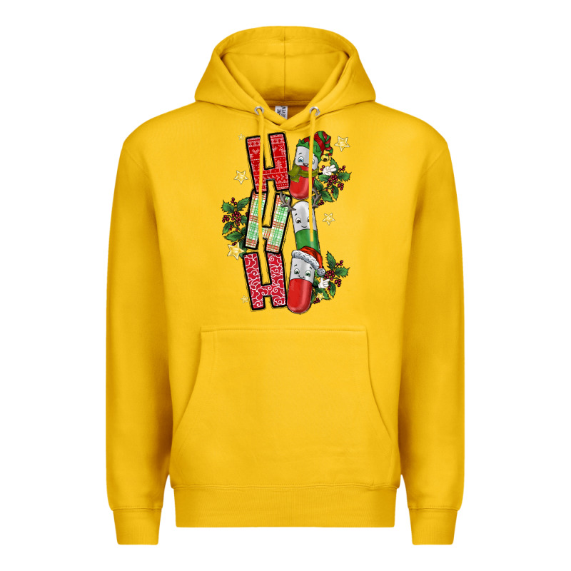 Ho Ho Ho Pharmacy Premium Hoodie by CowhideDigitalArt | Teevron
