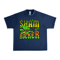 Navy St. Patrick’s Day sham rocker with guitar Urban Heavy Tee - OliviaCreatesArt