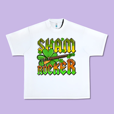 St. Patrick’s Day Sham Rocker With Guitar Urban Heavy Tee Designed By Oliviacreatesart