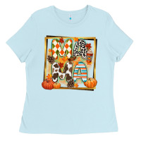 Baby Blue fall mama Ladies Tee - CowGirlArtShop