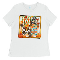 White fall mama Ladies Tee - CowGirlArtShop