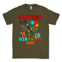 Army Green brother of the birthday boy t rex Classic Tee - Artiststas