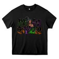 Black Momster with witch Heavy Core Tee - NancyCooperArtShop