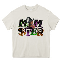 Cream Momster with witch Heavy Core Tee - NancyCooperArtShop