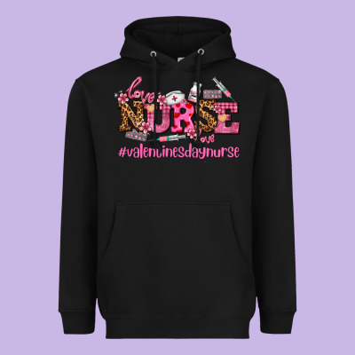 Nurse With Valentines Day Element Heavyweight Hoodie Designed By Adodesignshop