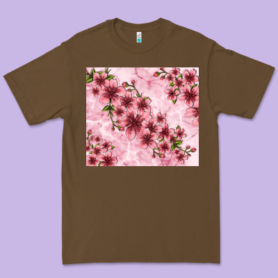 Hibiscus Flowers With Glitter Premium Tee Designed By Tumblerdesignbyshophia