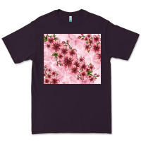 Plum hibiscus flowers with glitter Premium Tee - TumblerDesignByShophia