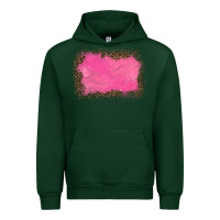Forest Green gemstone pink leopard background Urban Hoodie - JahusDesignShop