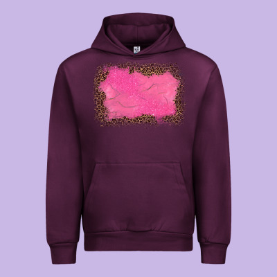 Gemstone Pink Leopard Background Urban Hoodie Designed By Jahusdesignshop
