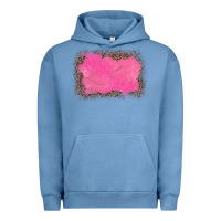 Pigment Pebble Blue gemstone pink leopard background Urban Hoodie - JahusDesignShop
