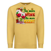 Antique Gold The more wine the more merry Premium Sweatshirt - AdoDesignShop