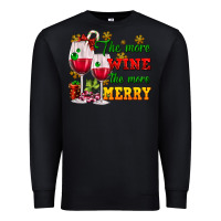 Black The more wine the more merry Premium Sweatshirt - AdoDesignShop