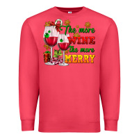 Cardinal The more wine the more merry Premium Sweatshirt - AdoDesignShop