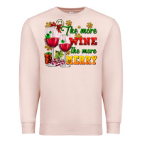 The More Wine The More Merry Premium Sweatshirt | Teevron