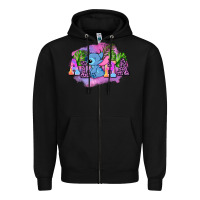 Black aloha stitch Zipper Hoodie - AdoDesignShop