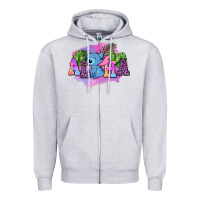 Heather Grey aloha stitch Zipper Hoodie - AdoDesignShop