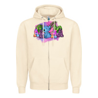 Sandshell aloha stitch Zipper Hoodie - AdoDesignShop