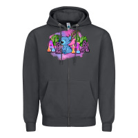Smoke aloha stitch Zipper Hoodie - AdoDesignShop