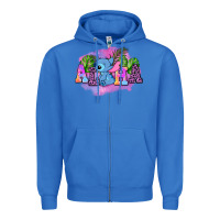 True Royal aloha stitch Zipper Hoodie - AdoDesignShop