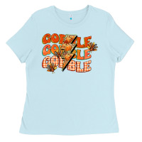 Baby Blue gobble gobble gobble Ladies Tee - CowGirlArtShop