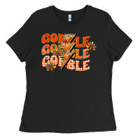 Black gobble gobble gobble Ladies Tee - CowGirlArtShop
