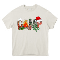 Cream Christmas camp Heavy Core Tee - NancyCooperArtShop