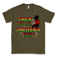 Army Green thick thighs juneteenth vibes cowgirl Classic Tee - CowGirlArtShop