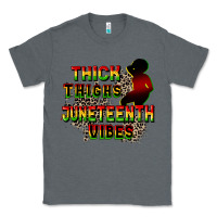 Charcoal Heather thick thighs juneteenth vibes cowgirl Classic Tee - CowGirlArtShop