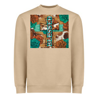 Blessed Cross Heavyweight Sweatshirt | Teevron