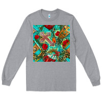 Heather Grey faith coffee cup and cross with leopard and roses seamless pattern bbs Long Sleeve Tee - BundleAndBundleShop
