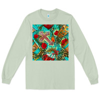 Matcha faith coffee cup and cross with leopard and roses seamless pattern bbs Long Sleeve Tee - BundleAndBundleShop