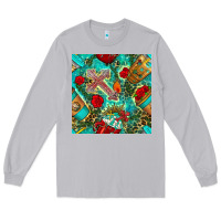 Moon Dust faith coffee cup and cross with leopard and roses seamless pattern bbs Long Sleeve Tee - BundleAndBundleShop