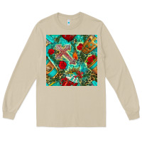 Mushroom faith coffee cup and cross with leopard and roses seamless pattern bbs Long Sleeve Tee - BundleAndBundleShop