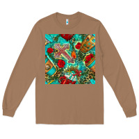 Faith Coffee Cup And Cross With Leopard And Roses Seamless Pattern Bbs Long Sleeve Tee | Teevron