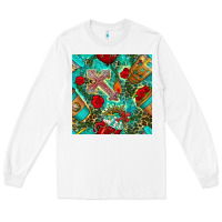 White faith coffee cup and cross with leopard and roses seamless pattern bbs Long Sleeve Tee - BundleAndBundleShop