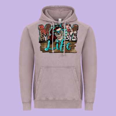 Mom Life Skull Mother's Day Vintage Hoodie Designed By Fadigitalartstudio