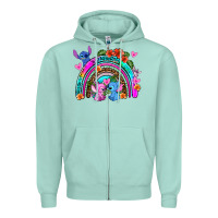 Seafoam stitch and lilo rainbow Zipper Hoodie - AdoDesignShop
