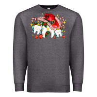 Charcoal Heather dental Christmas teeth and candies Premium Sweatshirt - AdoDesignShop