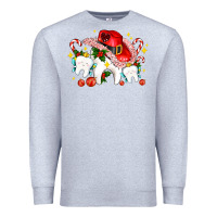 Heather Grey dental Christmas teeth and candies Premium Sweatshirt - AdoDesignShop