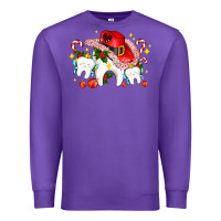 Purple dental Christmas teeth and candies Premium Sweatshirt - AdoDesignShop