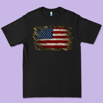 Camouflage Usa Flag Background Premium Tee Designed By Jasminsmagicworld