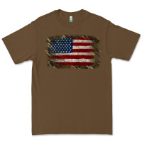 Cacao Camouflage Usa Flag Background Premium Tee - Jasminsmagicworld
