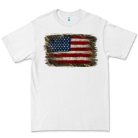 White Camouflage Usa Flag Background Premium Tee - Jasminsmagicworld