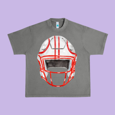 Football Helmet Fa Element Urban Heavy Tee Designed By Fadigitalartstudio