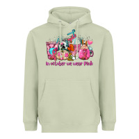 Matcha western cancer  in october we wear pink coffee cups with ribbons Heavyweight Hoodie - AdoDesignShop