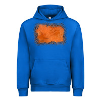 Cobalt gemstone orange leopard background Urban Hoodie - JahusDesignShop
