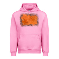 Fuchsia Pink gemstone orange leopard background Urban Hoodie - JahusDesignShop
