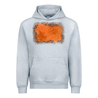 Heather Grey gemstone orange leopard background Urban Hoodie - JahusDesignShop