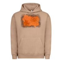 Pigment Burro gemstone orange leopard background Urban Hoodie - JahusDesignShop